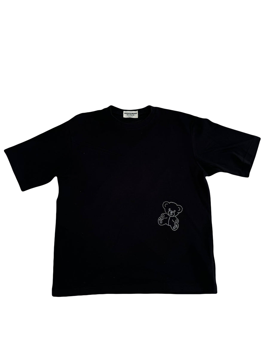 BLACK RHINESTONE T-SHIRT – BENYAMINS