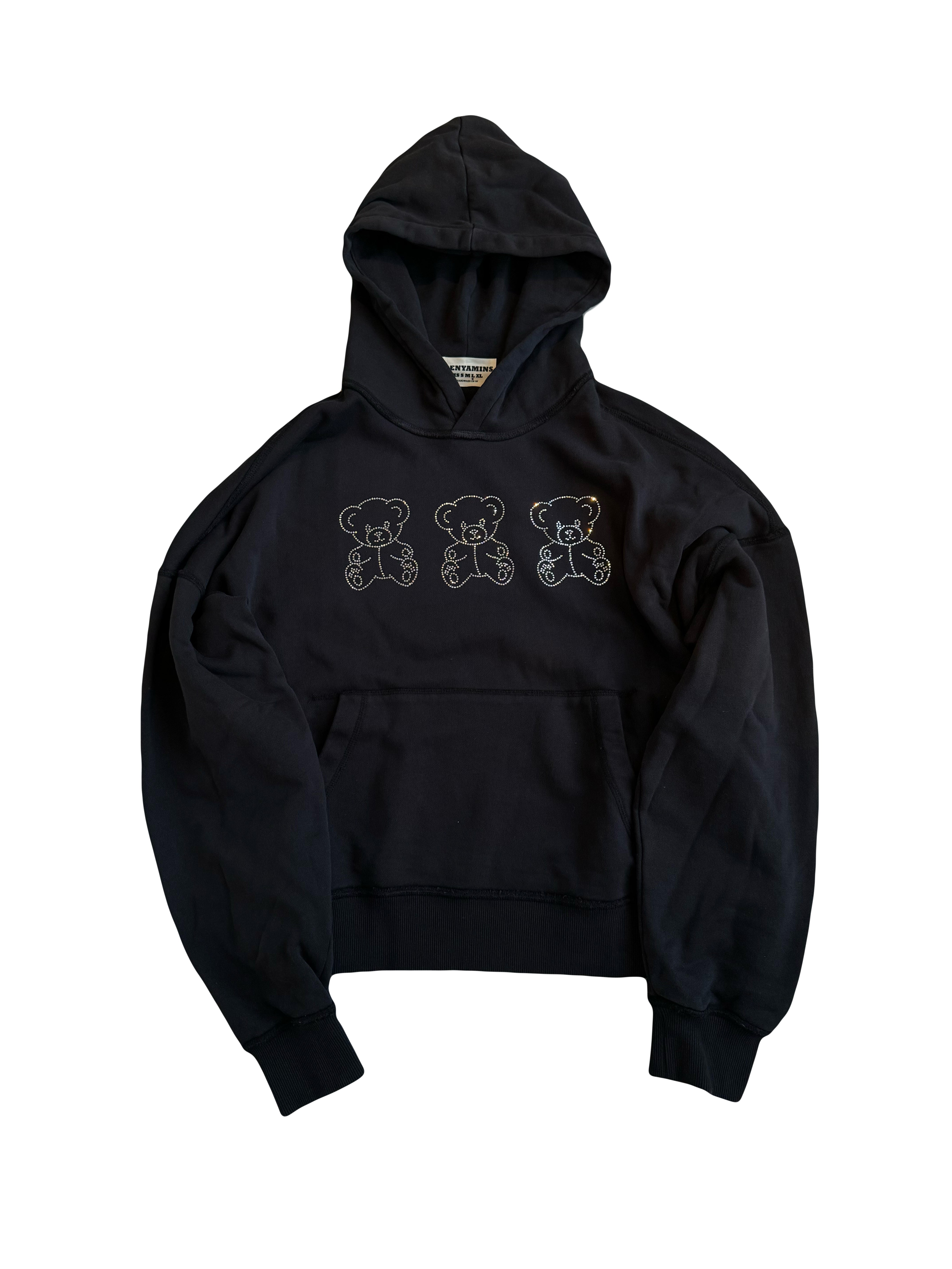 BLACK RHINESTONE HOODIE